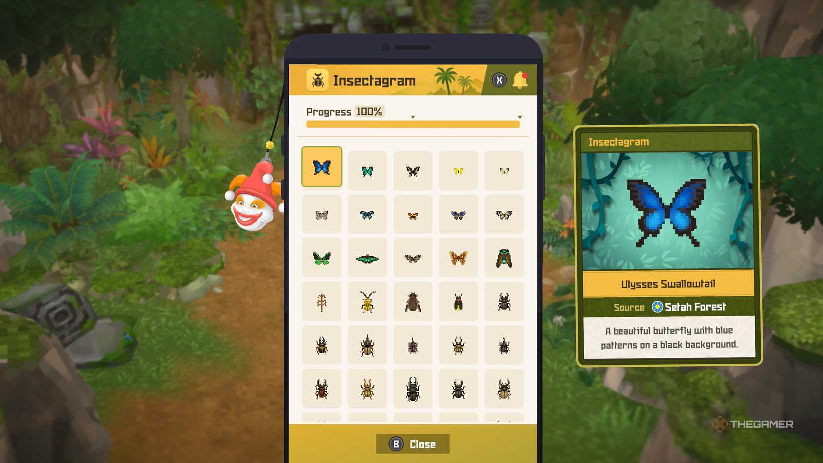 Player finding the locations of all insects and beetles in Dave the Diver: In The Jungle.