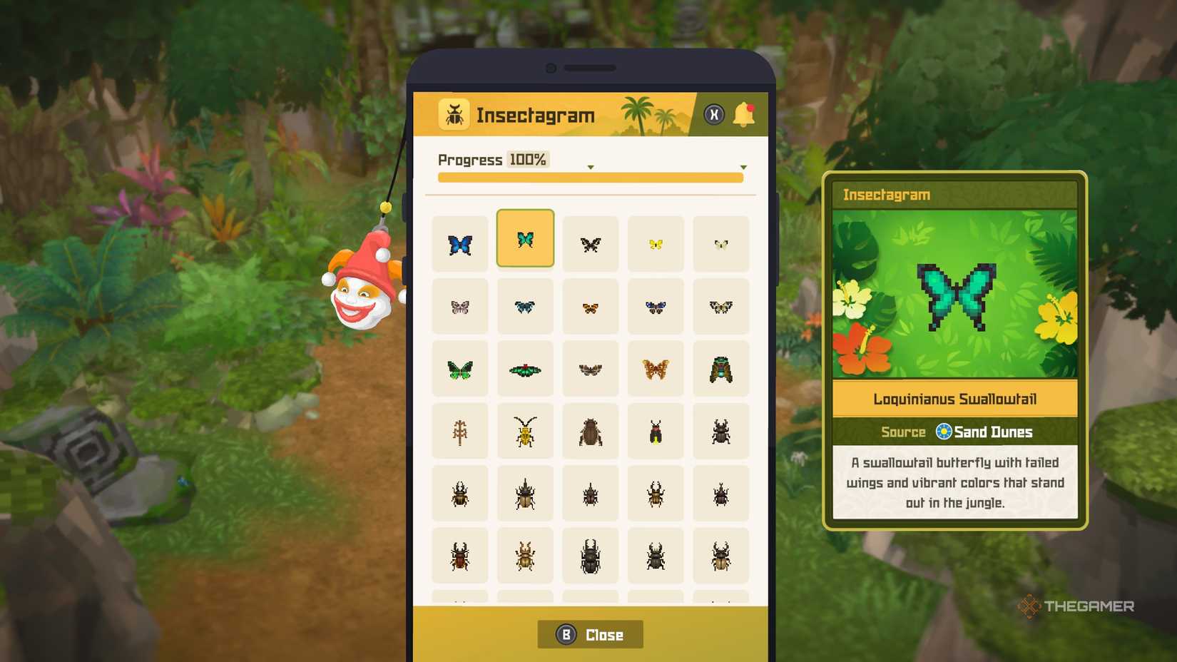 Player finding the locations of all insects and beetles in Dave the Diver: In The Jungle.