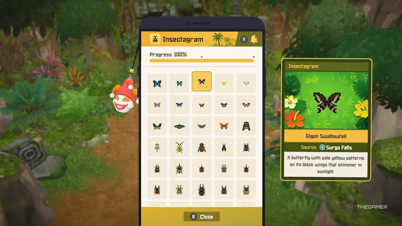 Player finding the locations of all insects and beetles in Dave the Diver: In The Jungle.