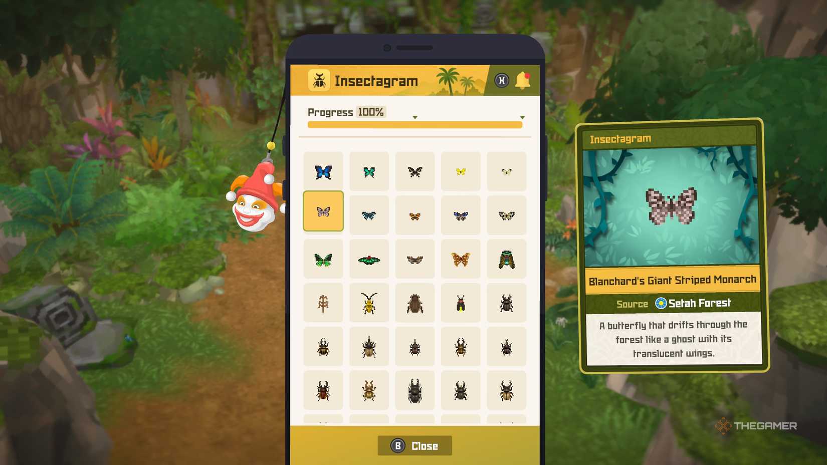 Player finding the locations of all insects and beetles in Dave the Diver: In The Jungle.