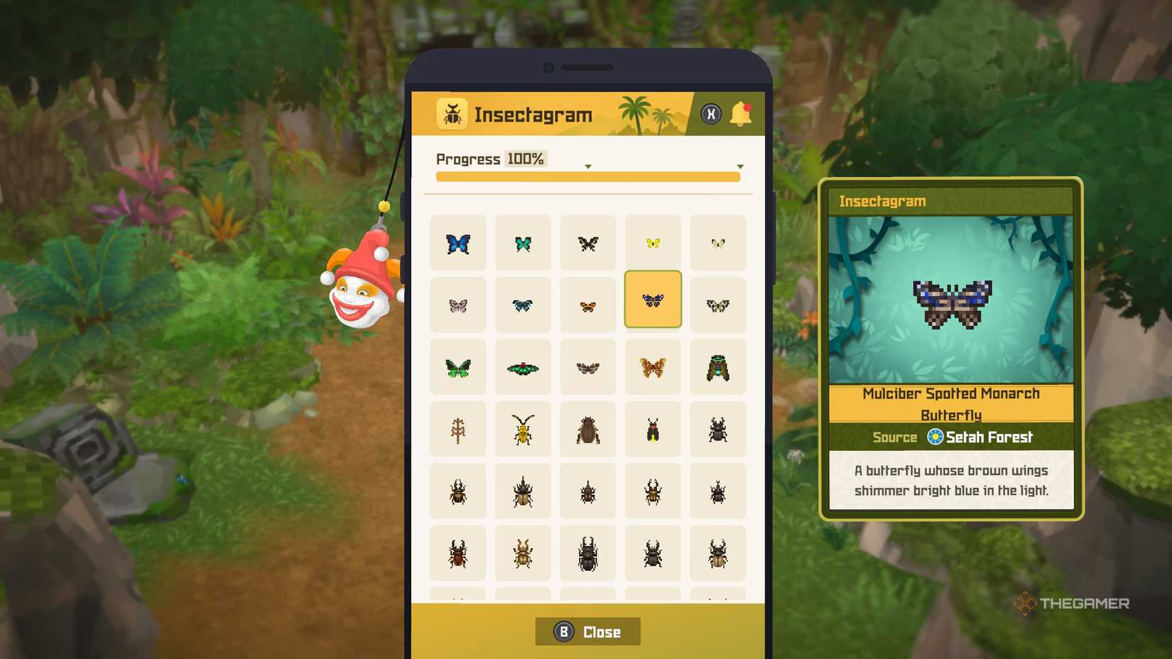 Player finding the locations of all insects and beetles in Dave the Diver: In The Jungle.
