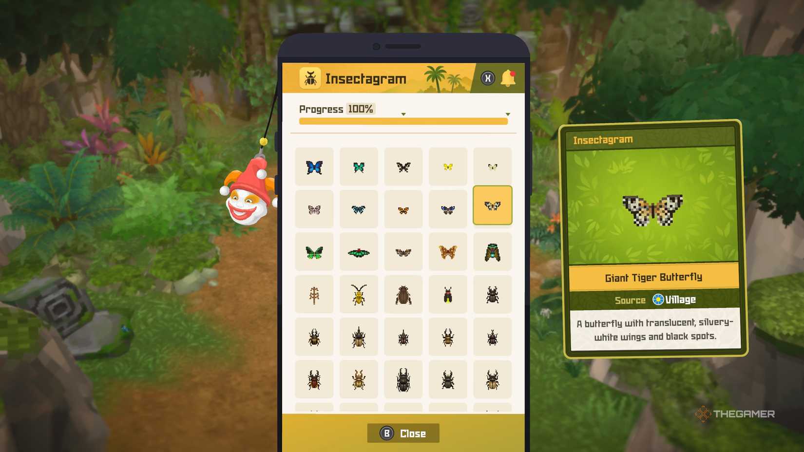Player finding the locations of all insects and beetles in Dave the Diver: In The Jungle.