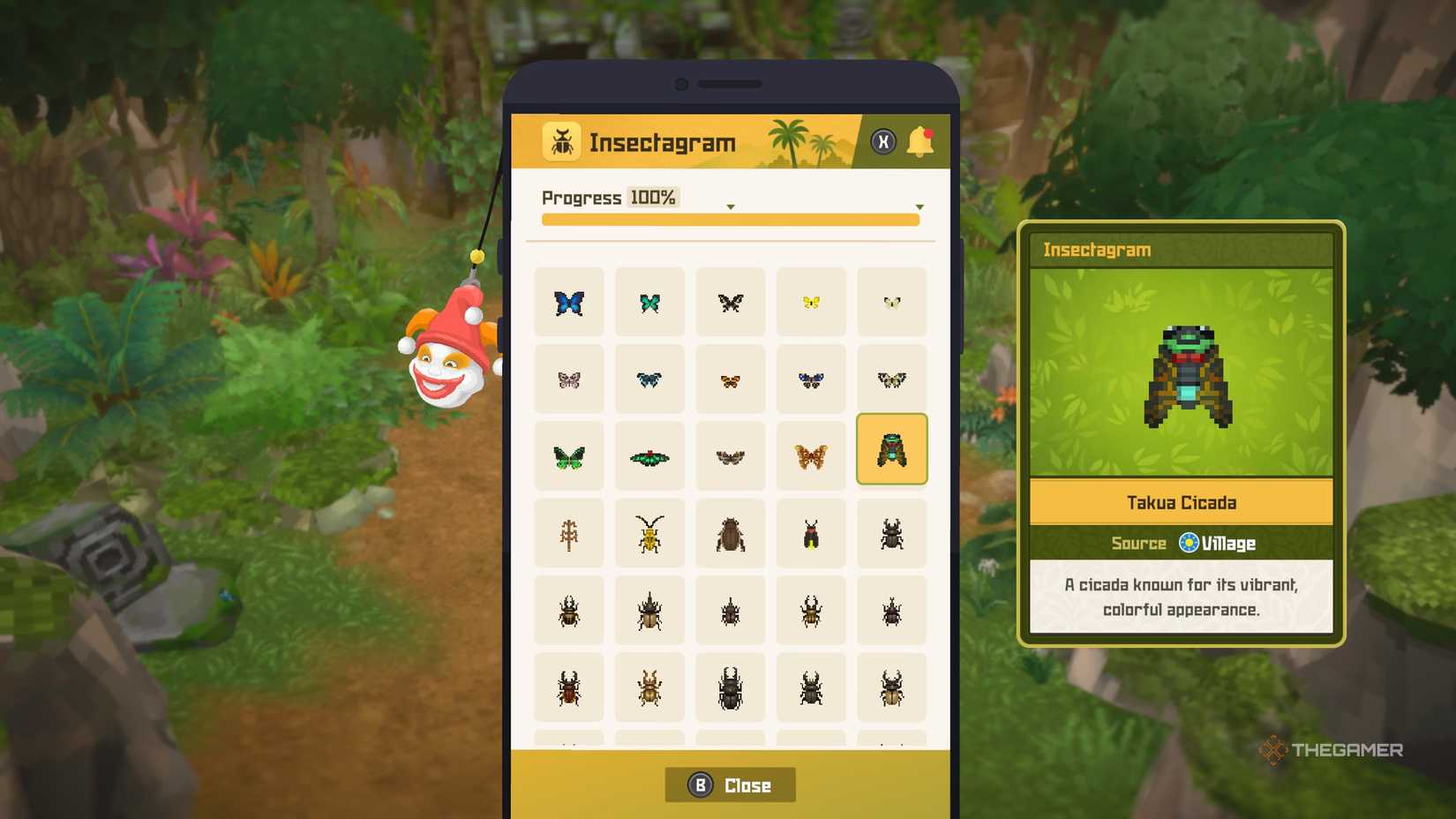 Player finding the locations of all insects and beetles in Dave the Diver: In The Jungle.