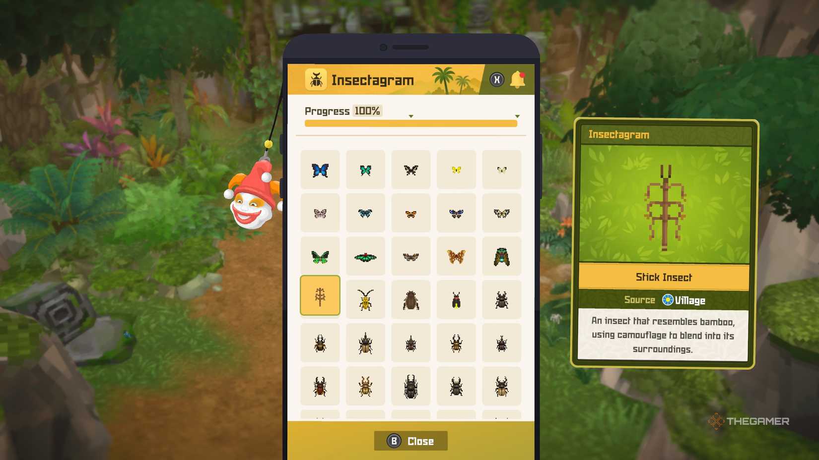 Player finding the locations of all insects and beetles in Dave the Diver: In The Jungle.