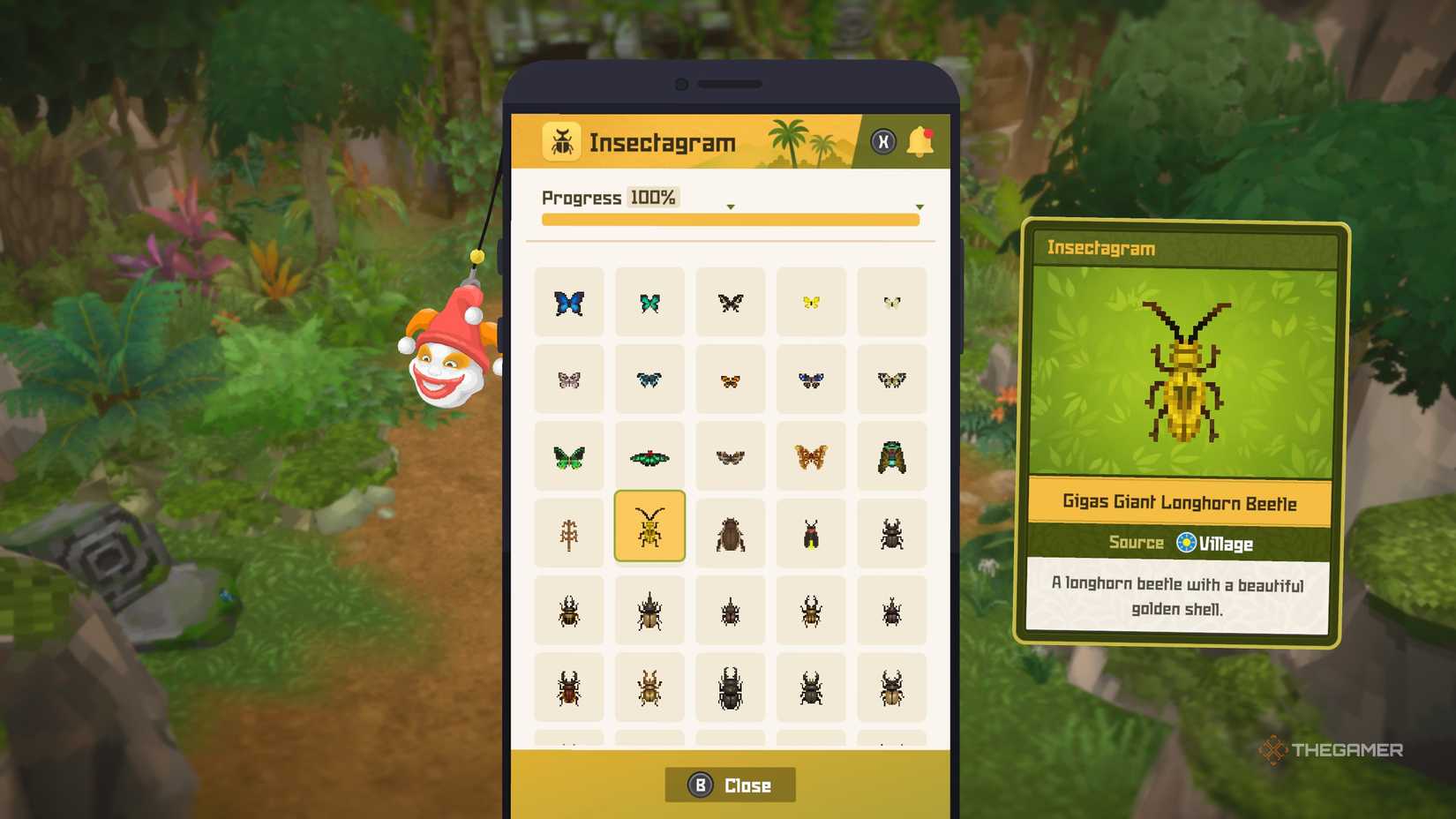 Player finding the locations of all insects and beetles in Dave the Diver: In The Jungle.