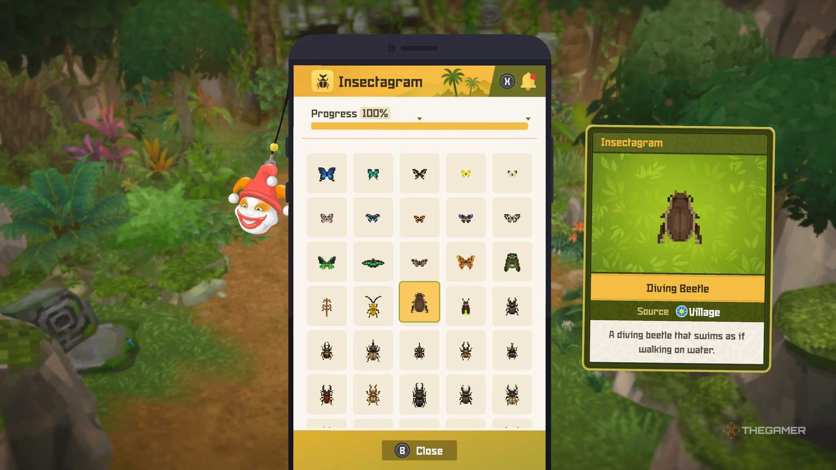 Player finding the locations of all insects and beetles in Dave the Diver: In The Jungle.