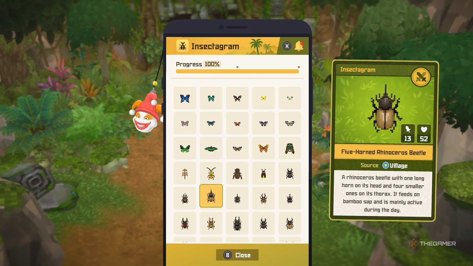 Player finding the locations of all insects and beetles in Dave the Diver: In The Jungle.