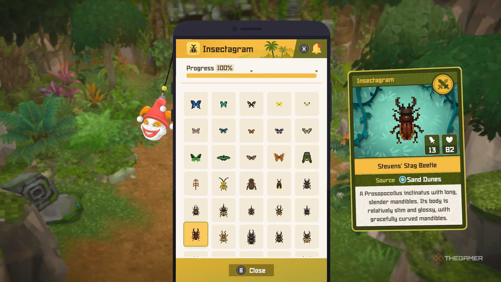 Player finding the locations of all insects and beetles in Dave the Diver: In The Jungle.