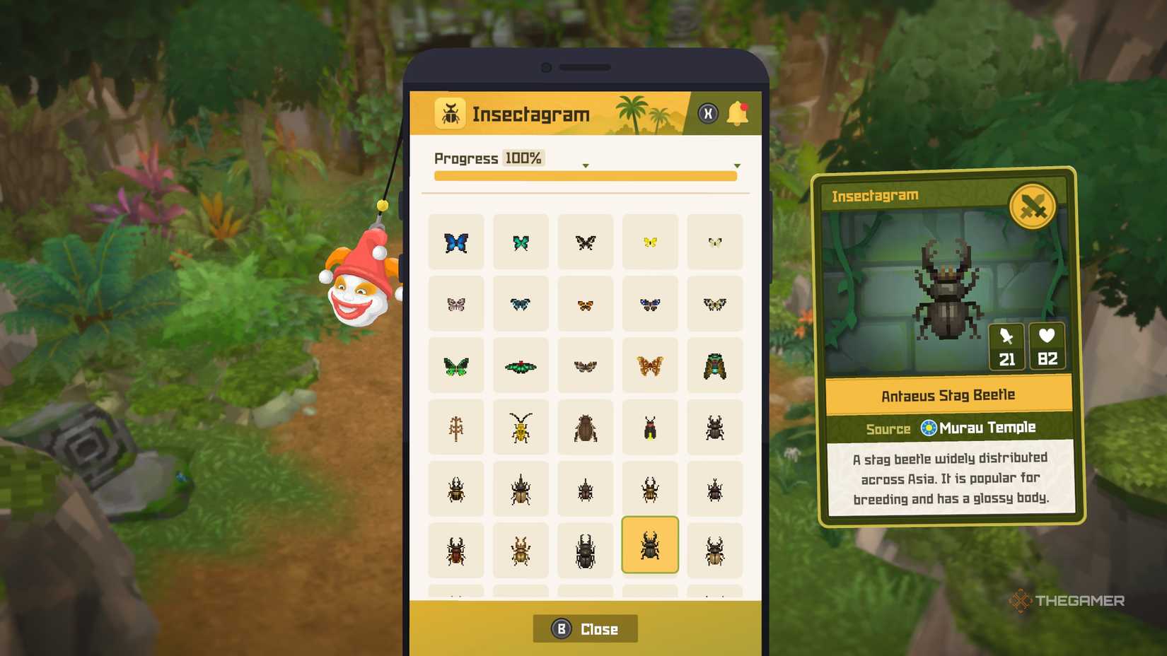 Player finding the locations of all insects and beetles in Dave the Diver: In The Jungle.