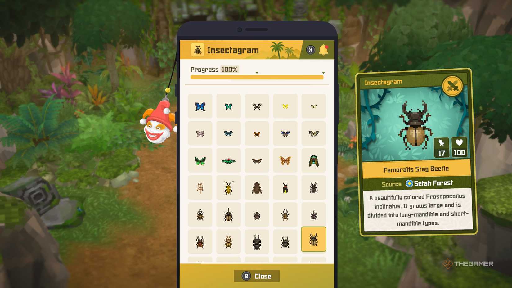 Player finding the locations of all insects and beetles in Dave the Diver: In The Jungle.