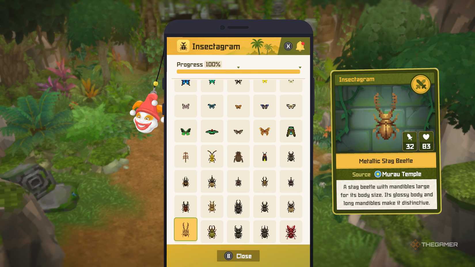 Player finding the locations of all insects and beetles in Dave the Diver: In The Jungle.