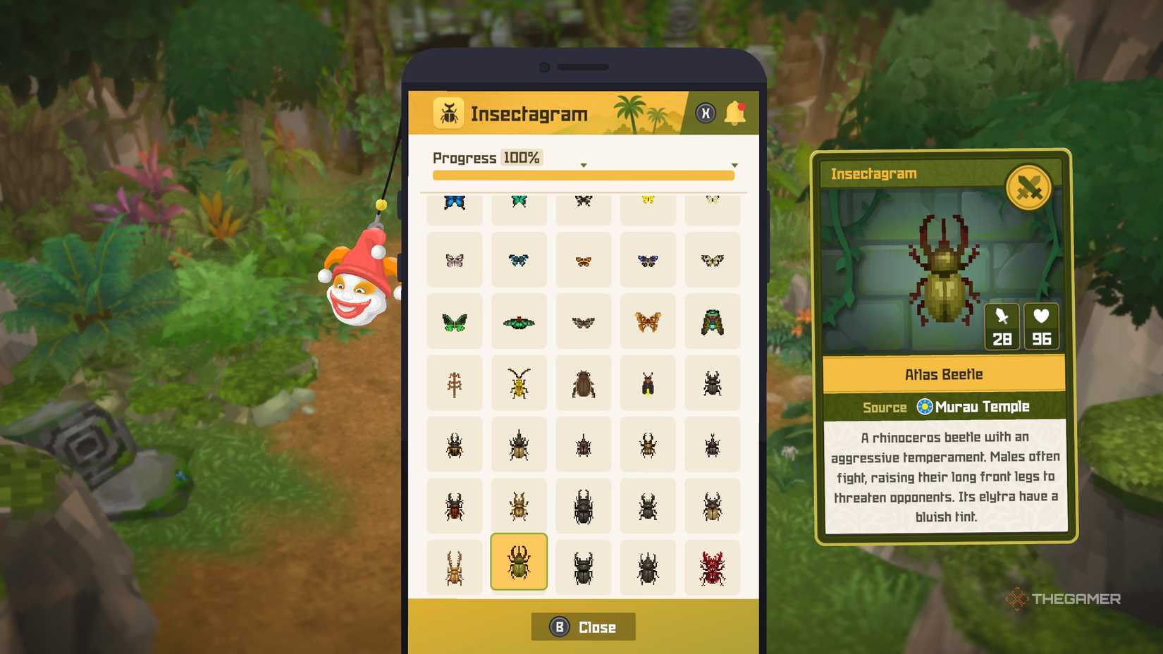 Player finding the locations of all insects and beetles in Dave the Diver: In The Jungle.