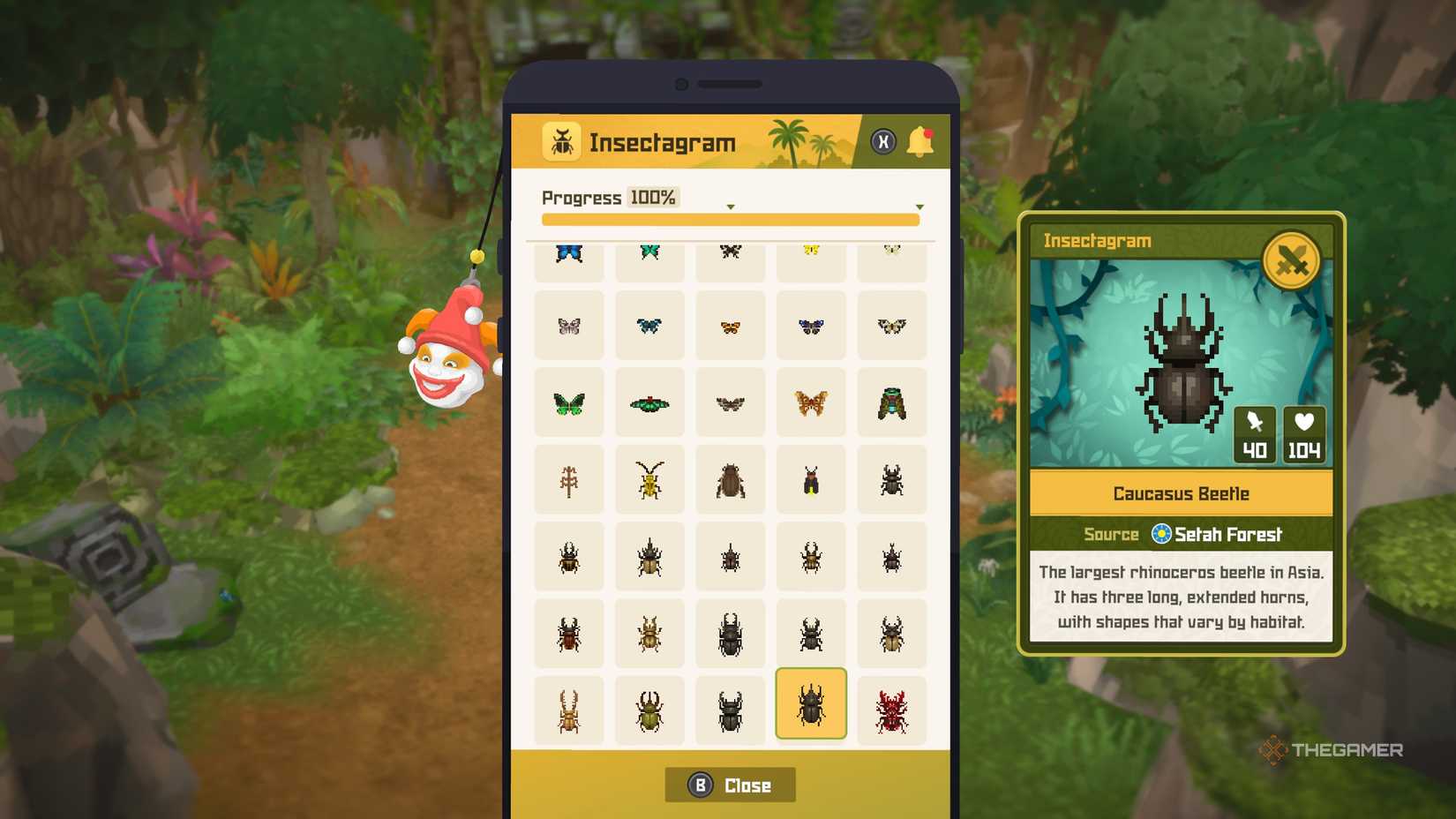 Player finding the locations of all insects and beetles in Dave the Diver: In The Jungle.