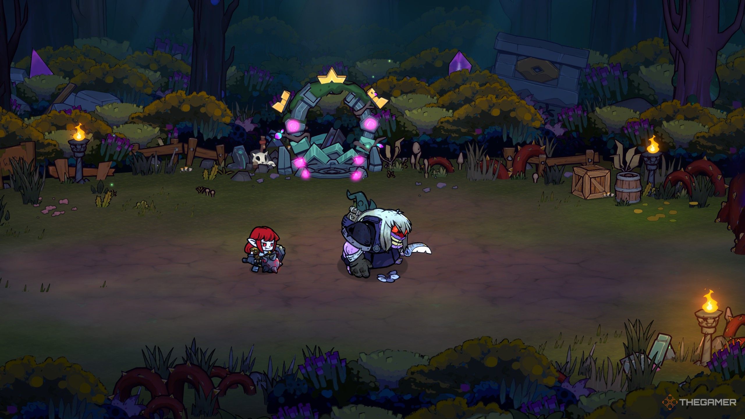 A player who beats the Mad Gardener Boss In Lost Castle 2.