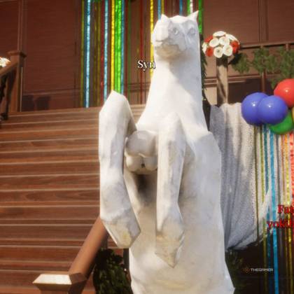 Hide-and-Seek Mansion hiding spot 3: Hidden inside the horse statue.