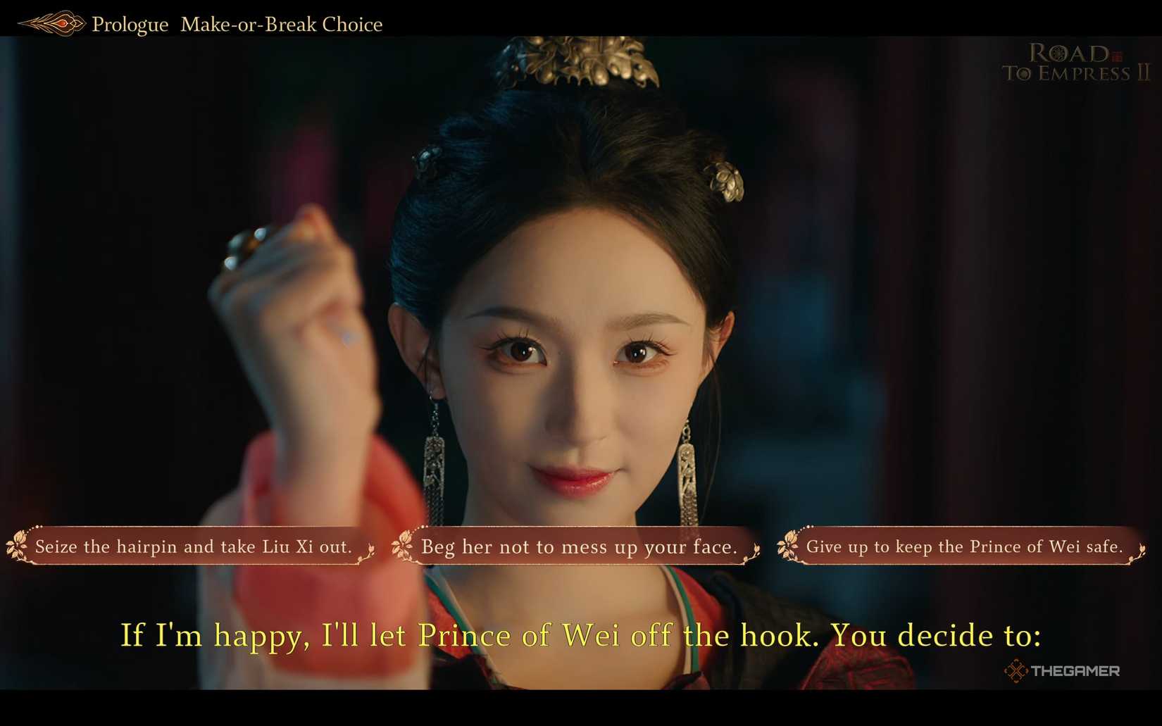 A make or break choice in Road to Empress 2.