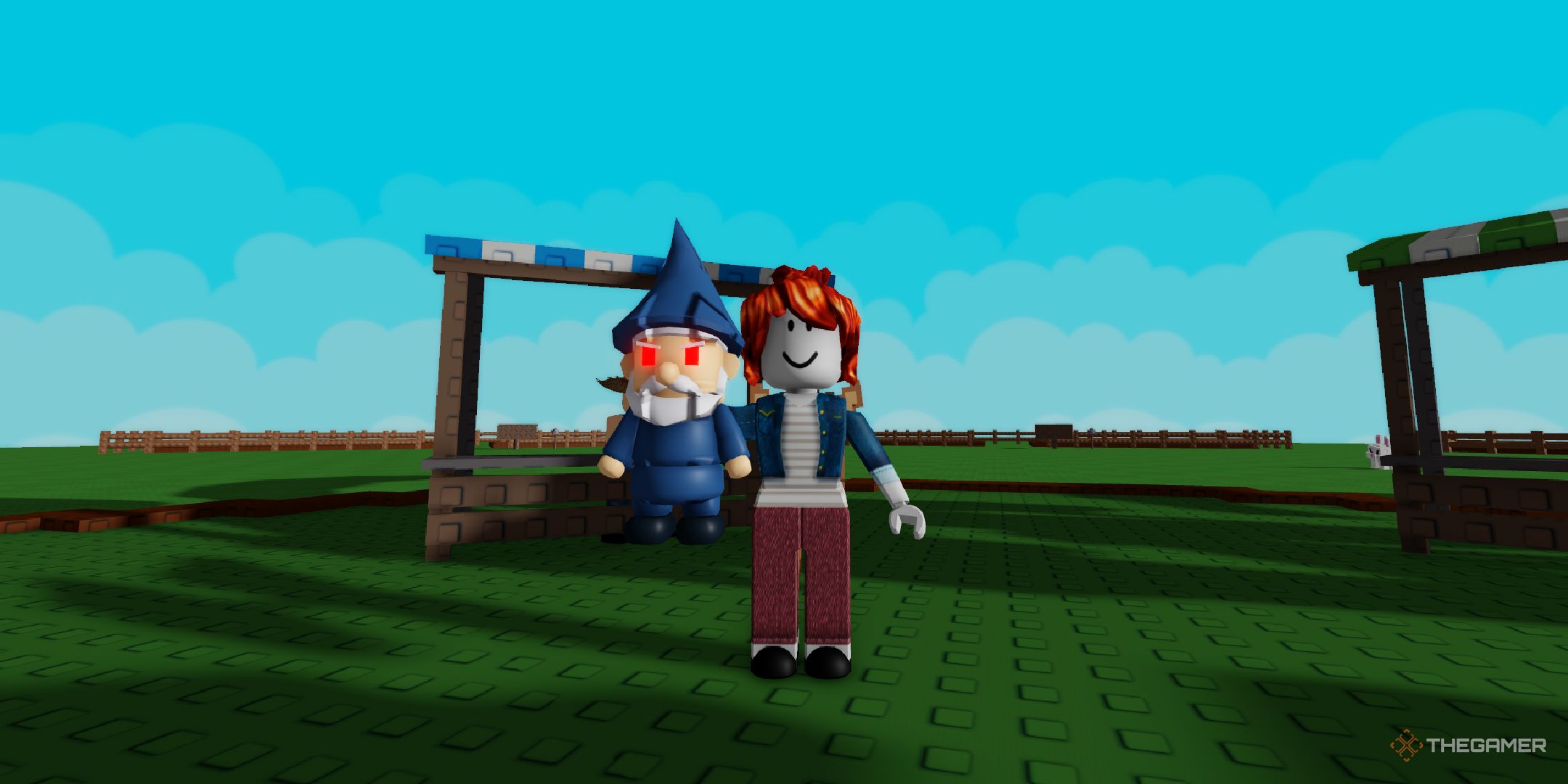 A player holding an elf in Grow a Garden 2 Roblox.