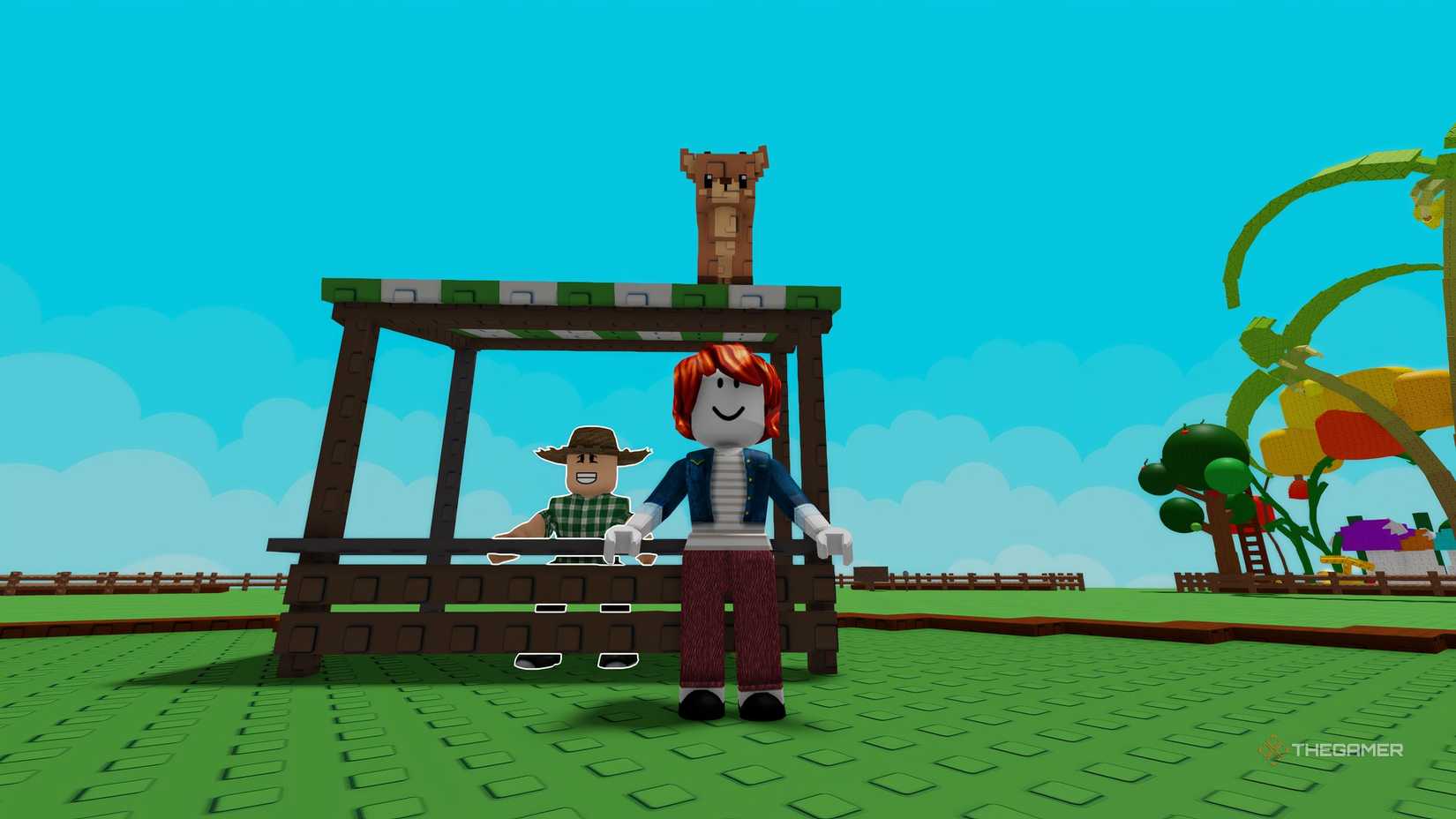 A player near the Seed Store in Grow a Garden 2 Roblox.