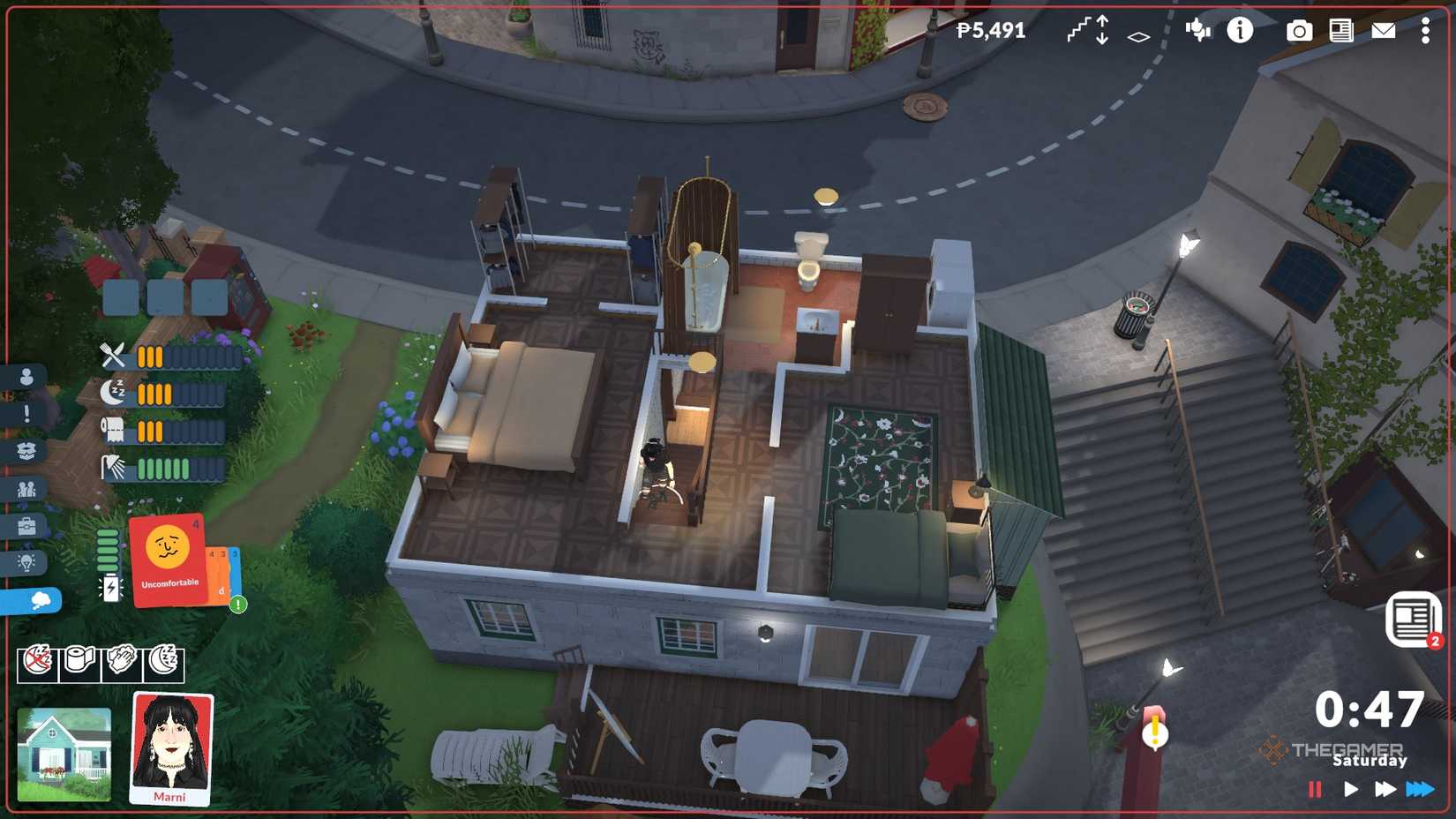 An overview of a floor plan in Paralives.