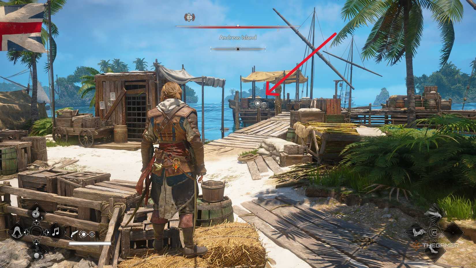 بازیکنی که همه چیزهای کلکسیونی را در جزیره آندریاس در Assassin's Creed: Black Flag Resynced پیدا می کند.