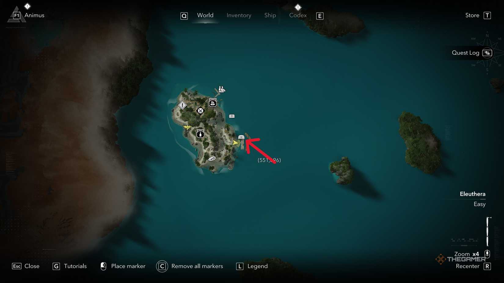 بازیکنی که همه چیزهای کلکسیونی را در جزیره آندریاس در Assassin's Creed: Black Flag Resynced پیدا می کند.