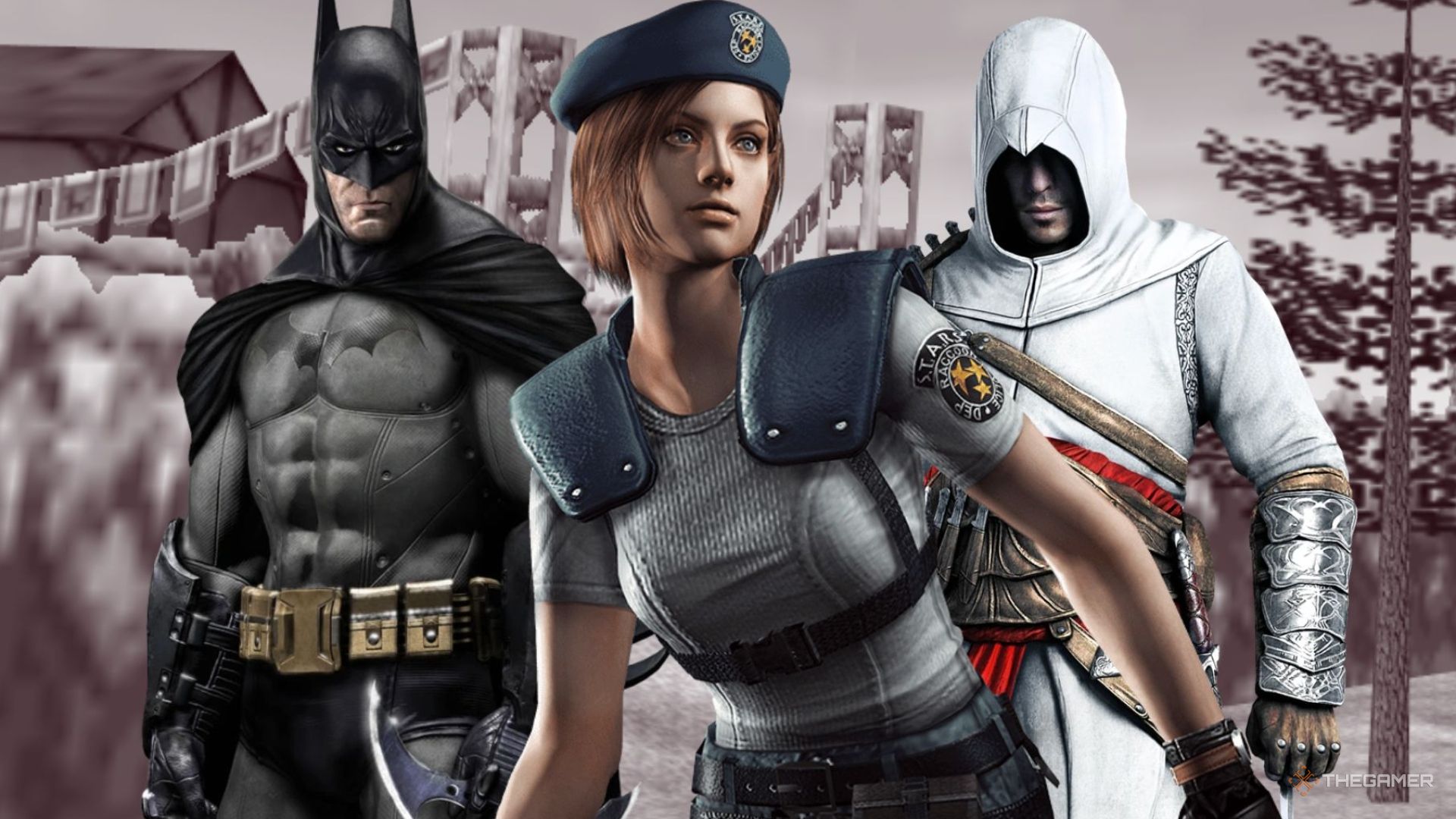 Featured image featuring Batman, Jill, and Altair together.