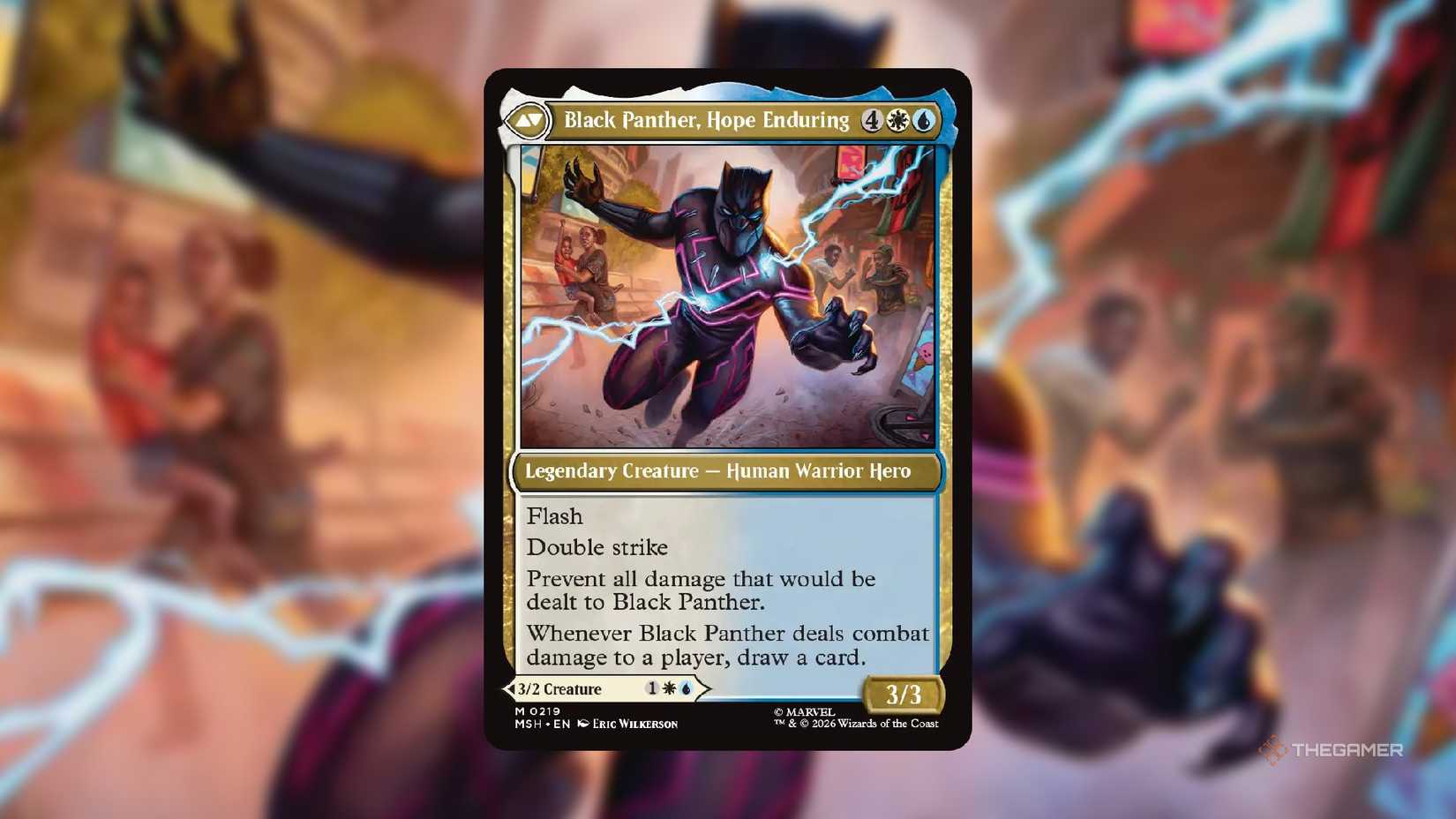 BLack Panther, Hope Enduring MTG Card.