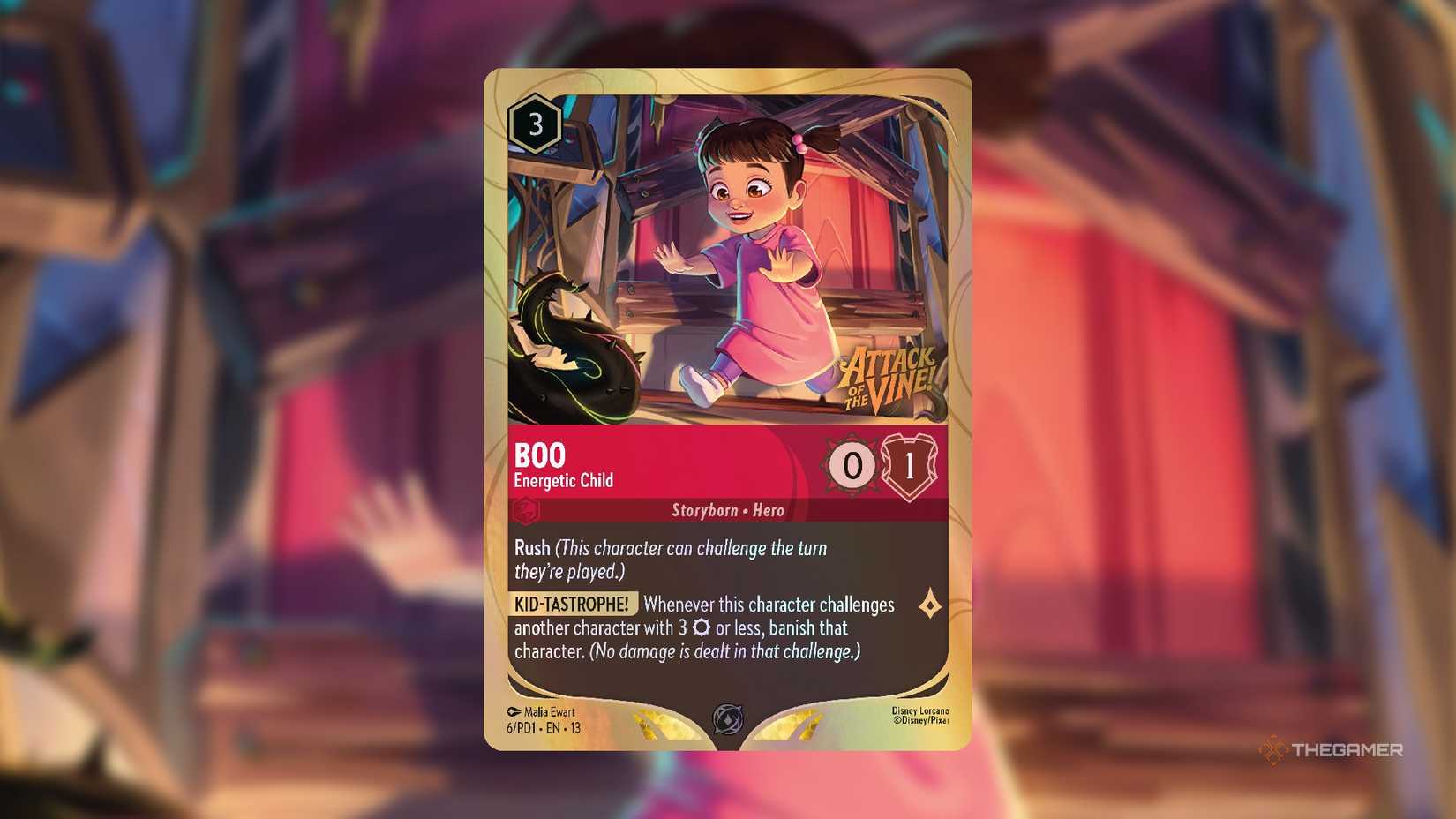 Boo, Energetic Child Lorcana Card.