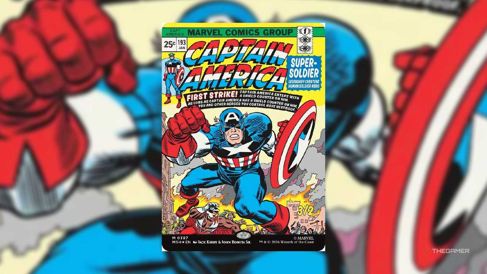 Captain America, Super Soldier MTG Card.
