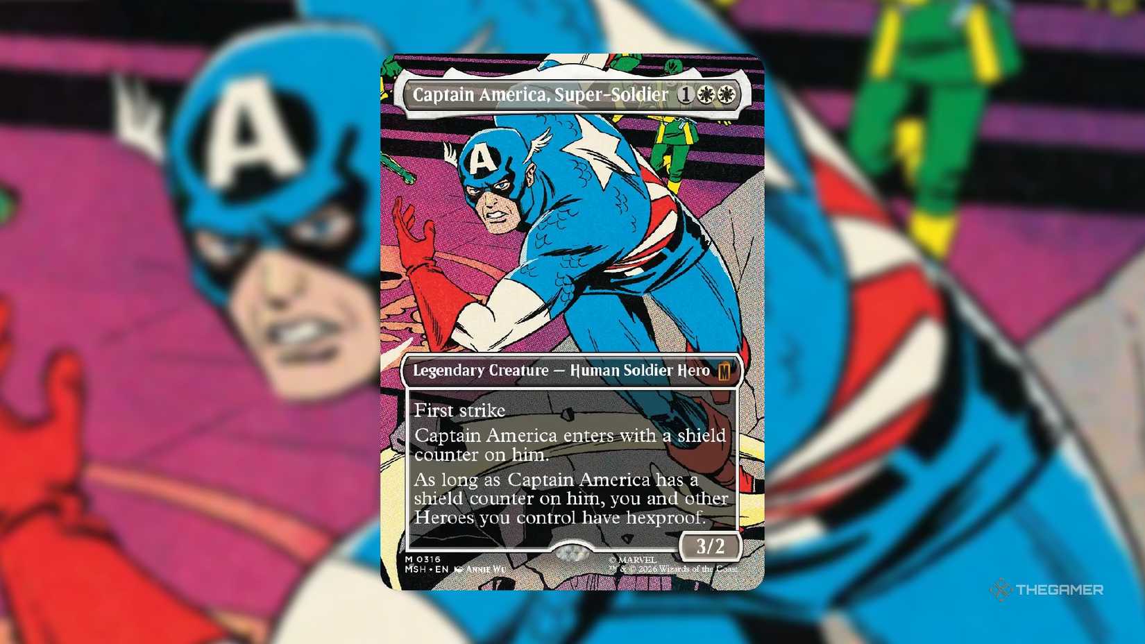 Captain America Super Solider Comic Book MTG Cards.
