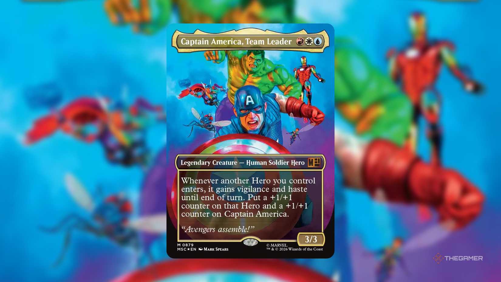 Captain America, Team Leader MTG Card.