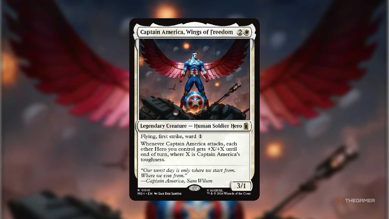 Captain America, Wings of Freedom MTG Card.