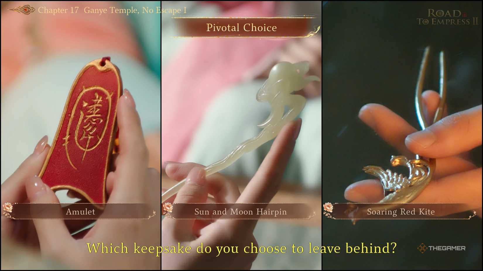 Choosing what to leave behind in Road to Empress 2.
