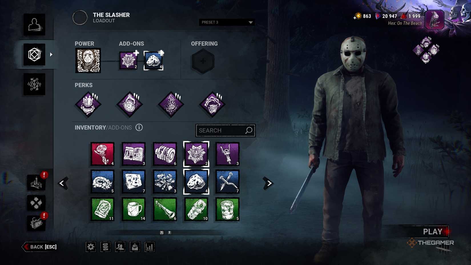 Dead By Daylight Jason Build. 