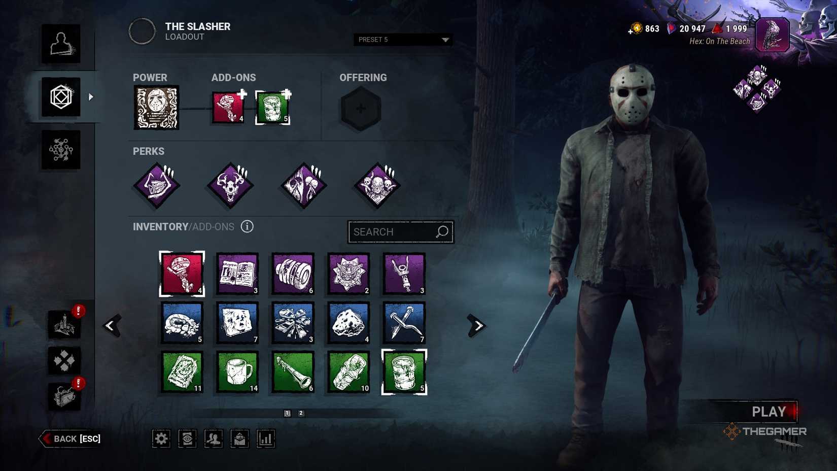 Dead By Daylight Jason Build. 