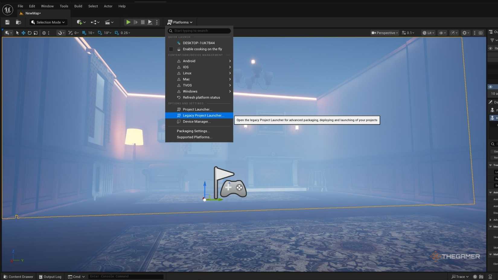 Finish a map in Unreal Engine.