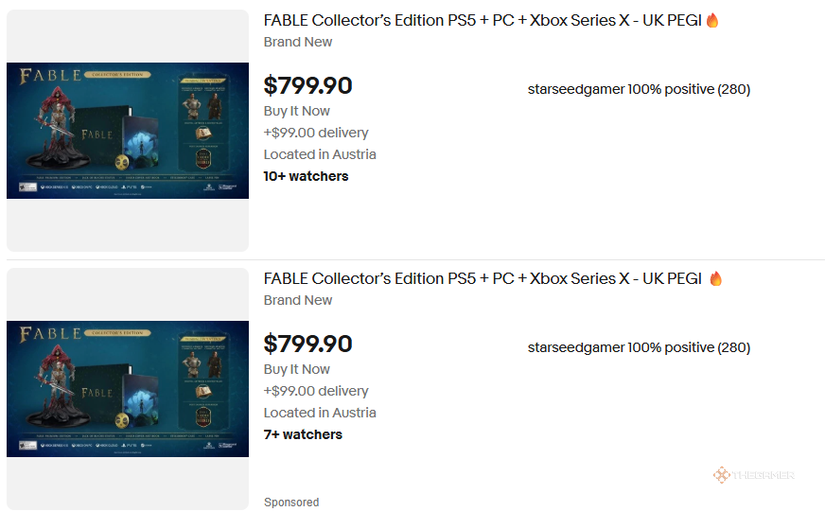 Fable Collector's Edition Sold Out, Scalpers Resell Pre-Orders On Ebay