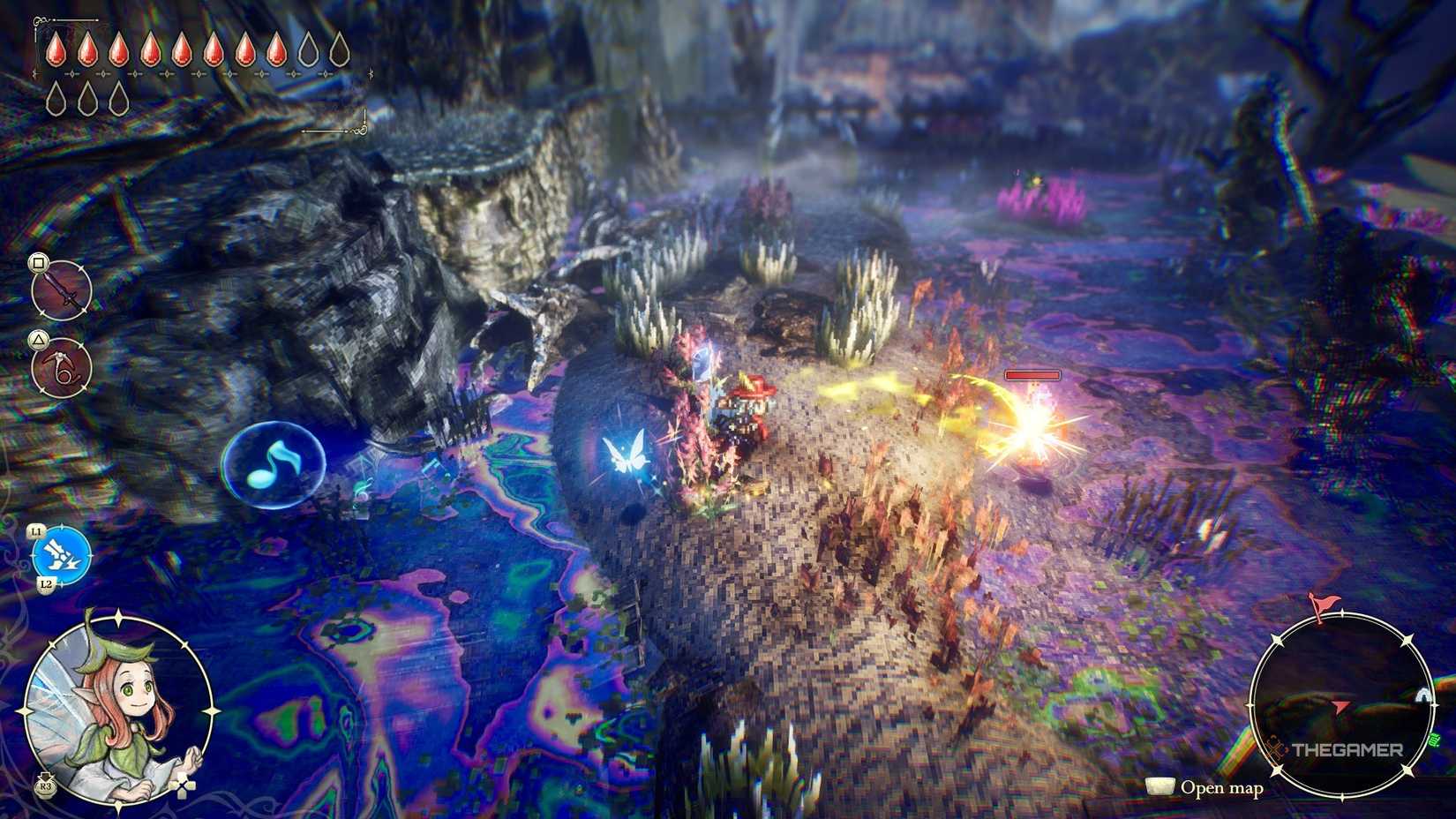 In The Adventures of Elliot the Millenium Tales, in the marshes, Elliot is fighting a monster with a sword.