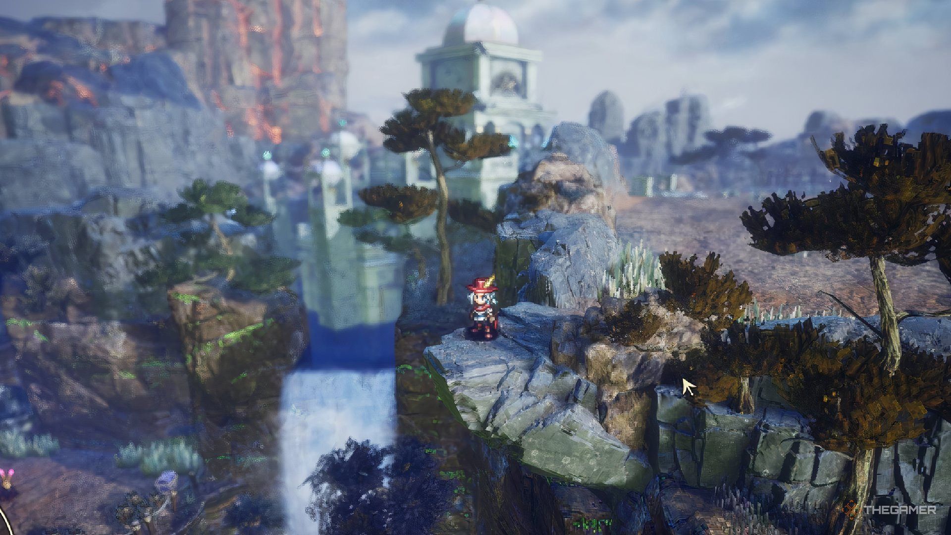 Elliot standing on the edge of a cliff in The Adventures of Elliot The Millennium Tales.
