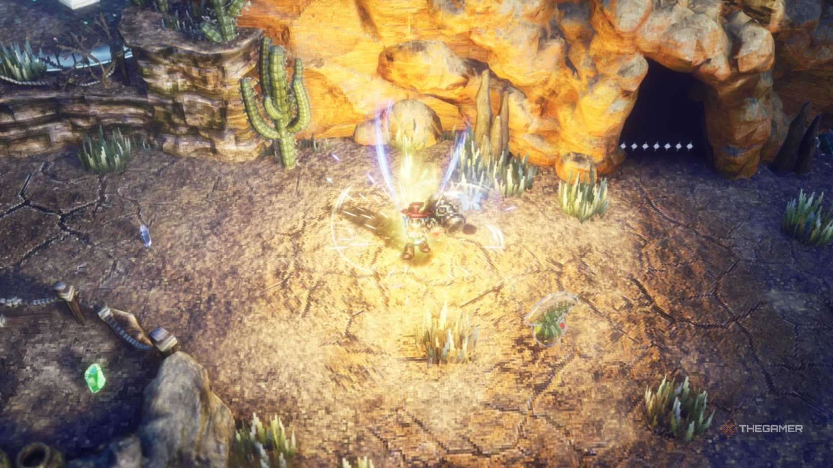 In The Adventures of Elliot The Millennium Tales, Elliot is swinging his hammer and charging around.