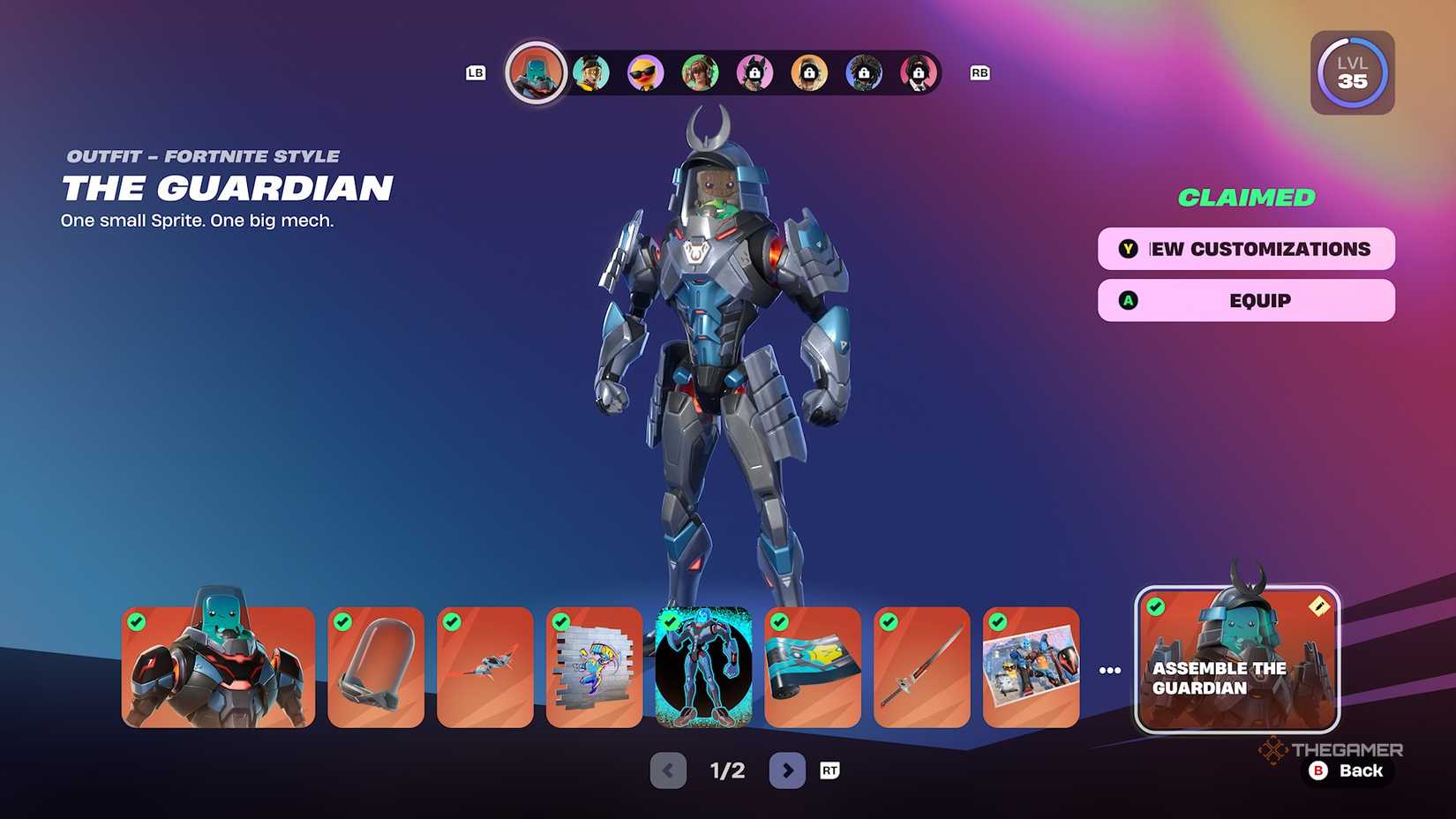 Fortnite The Guardian Outfit from Battle Pass.