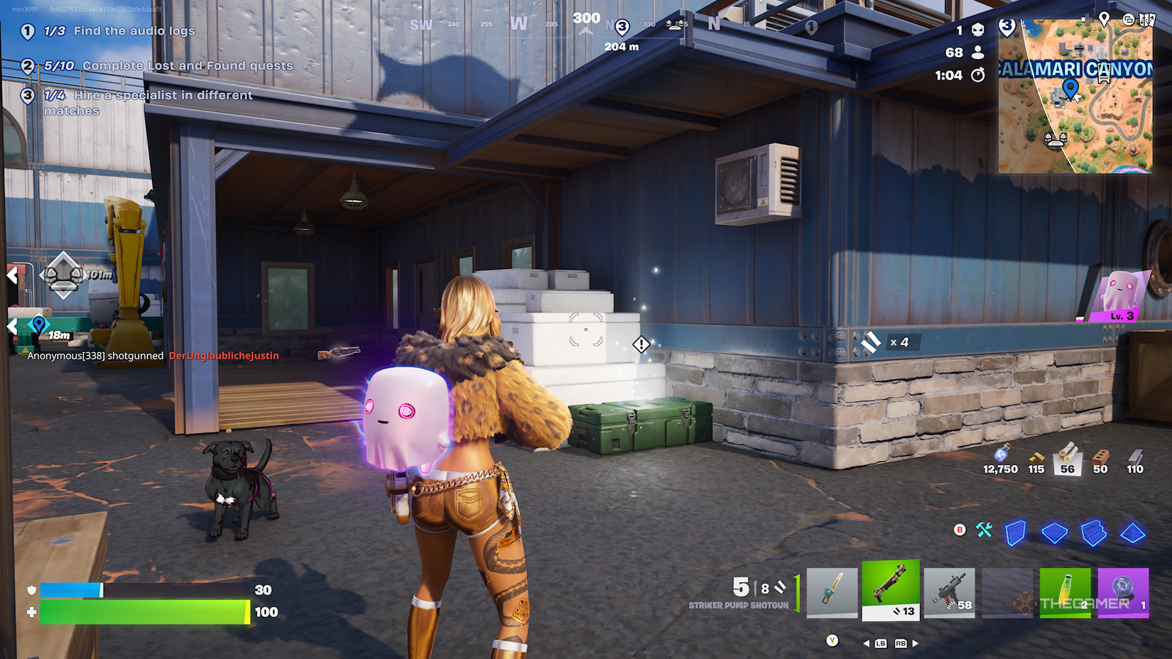 Fortnite outside the fish place.