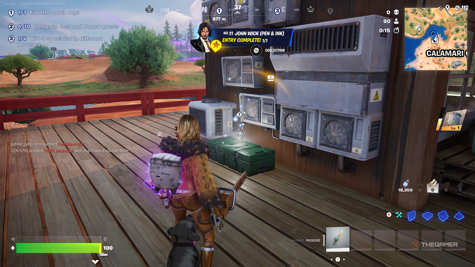 Fortnite chest near John Wick. 