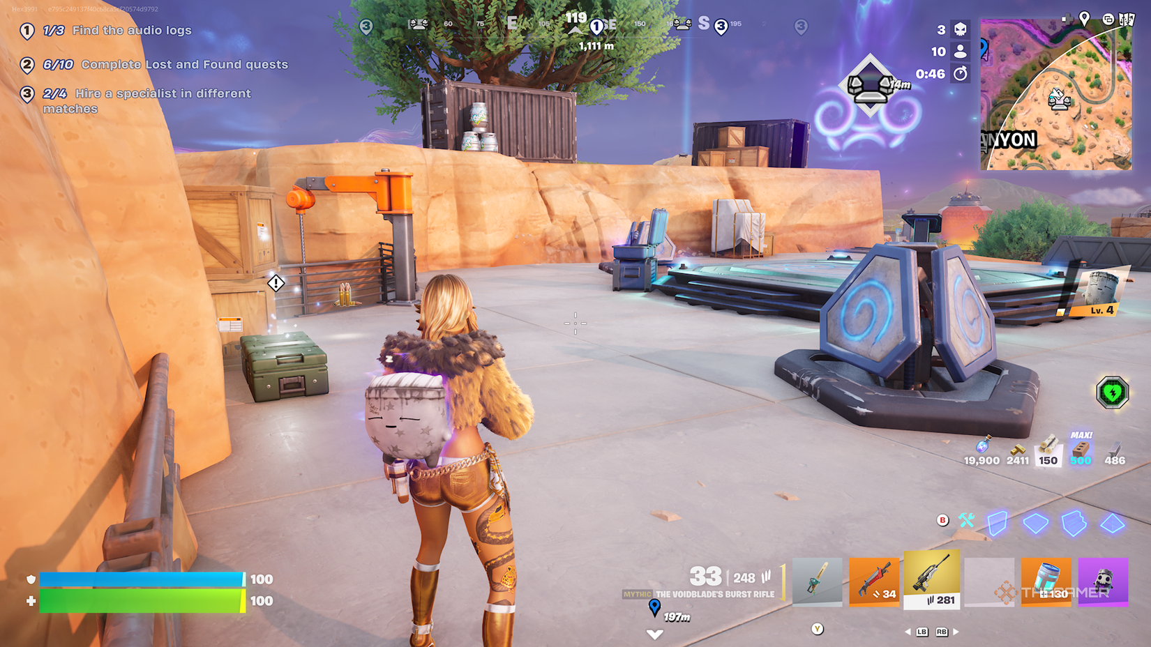 Fortnite chest at extraction point.