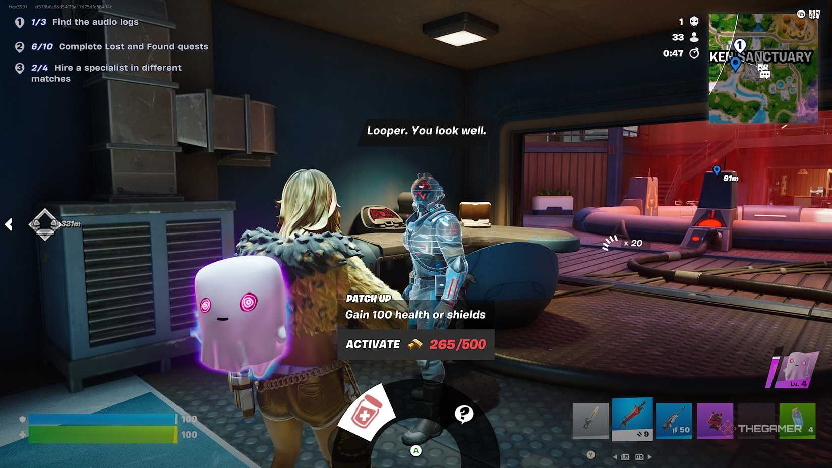 Fortnite The Visitor NPC.