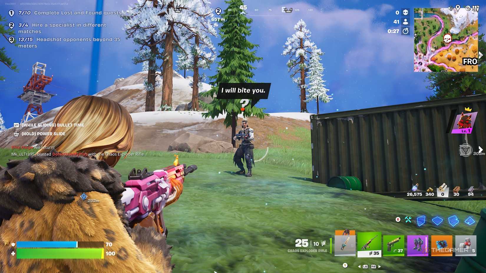 Fortnite Wolf NPC.
