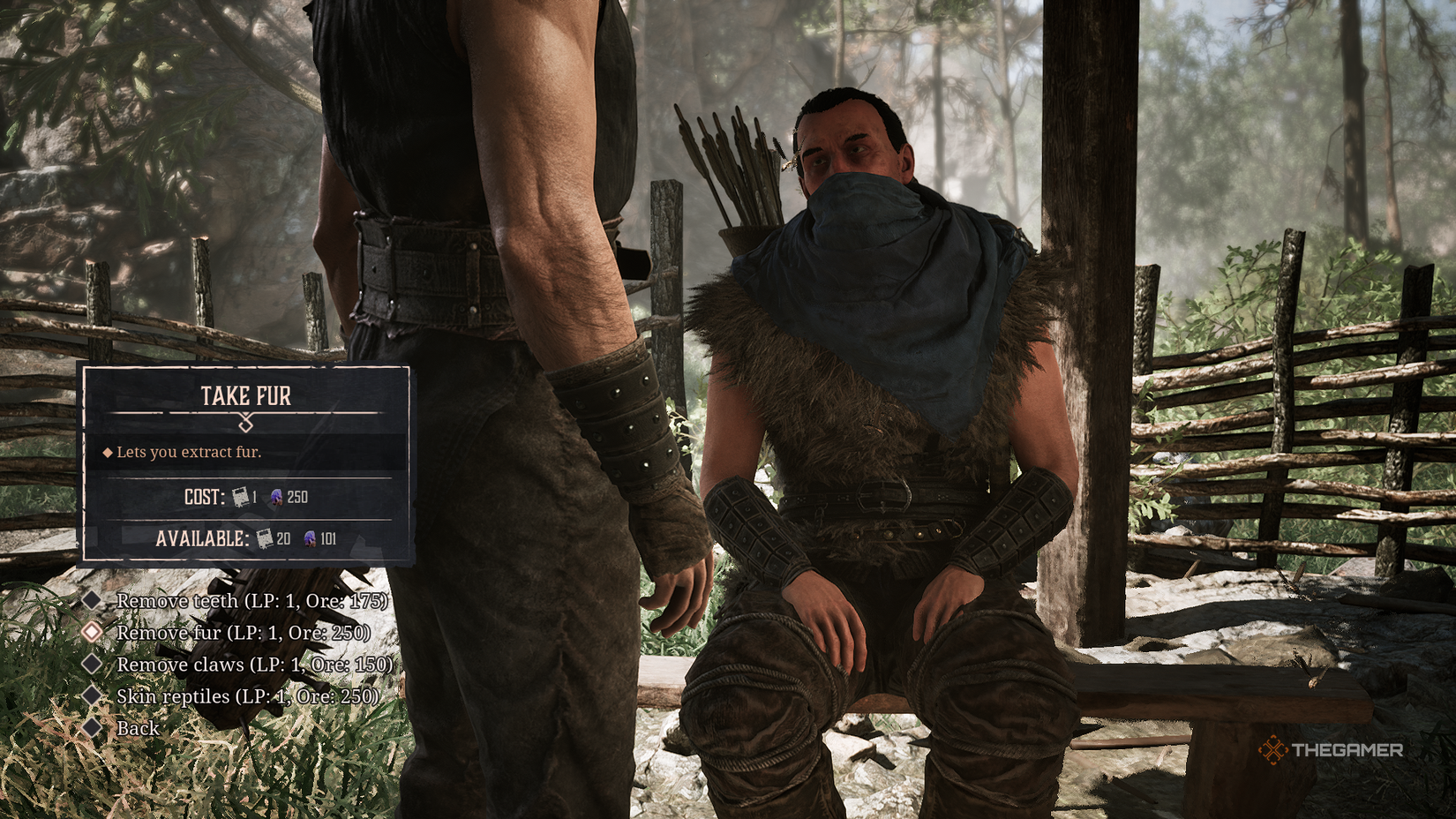 Gothic 1 Remake speaks to the hunter.