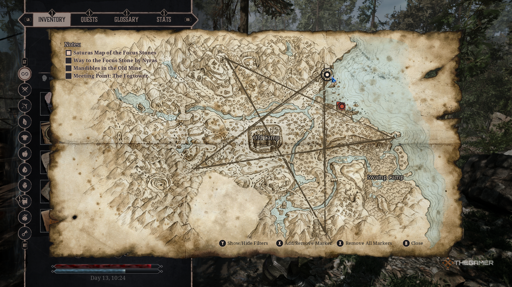 Gothic 1 Remap the Focus Stones locations.