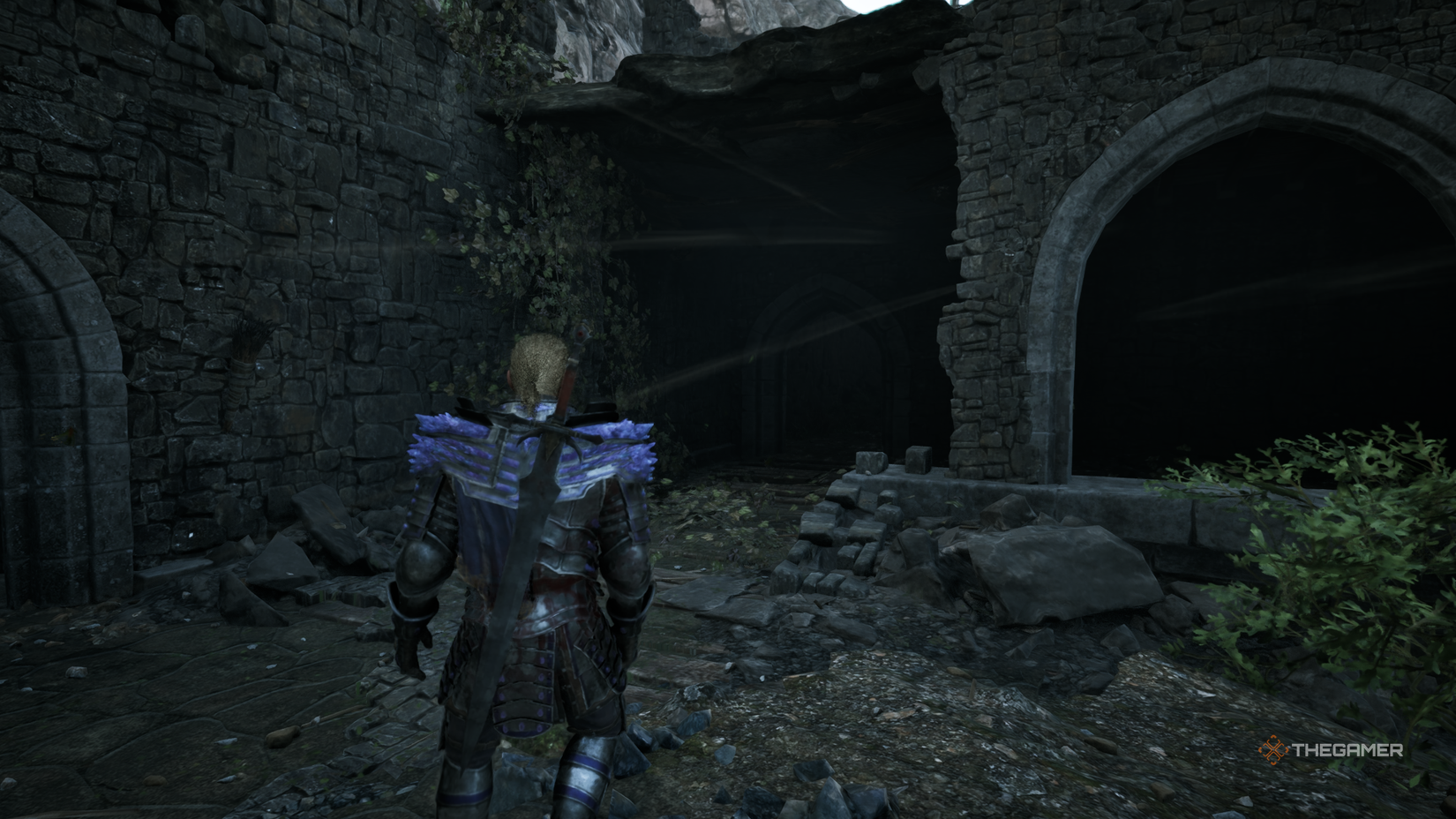 Gothic 1 Remake find the doorway to the ruins.