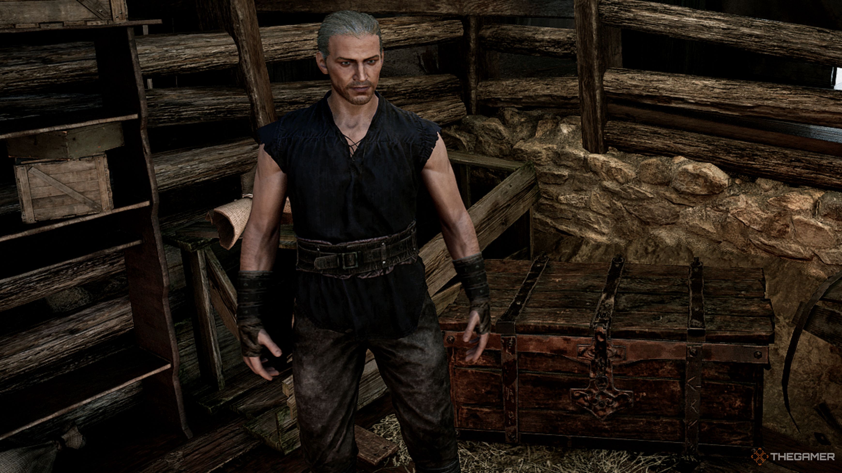 Gothic 1 Remake: A man with breasts.